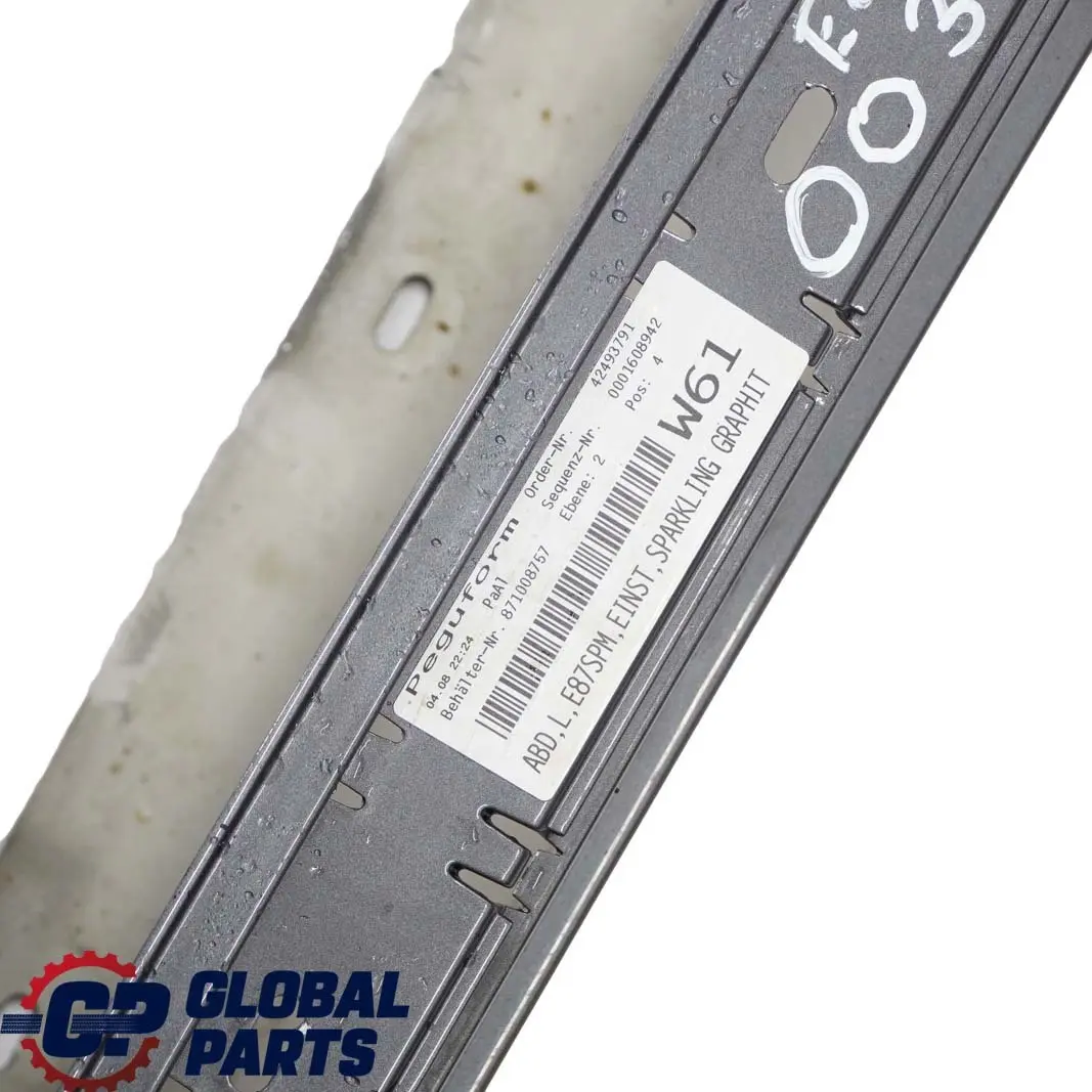BMW 1 E87 3 M Sport Sill Strip Side Skirt Left N/S Sparkling Graphite - A22 - SKU 0033557-SG3 - Part number 0033557