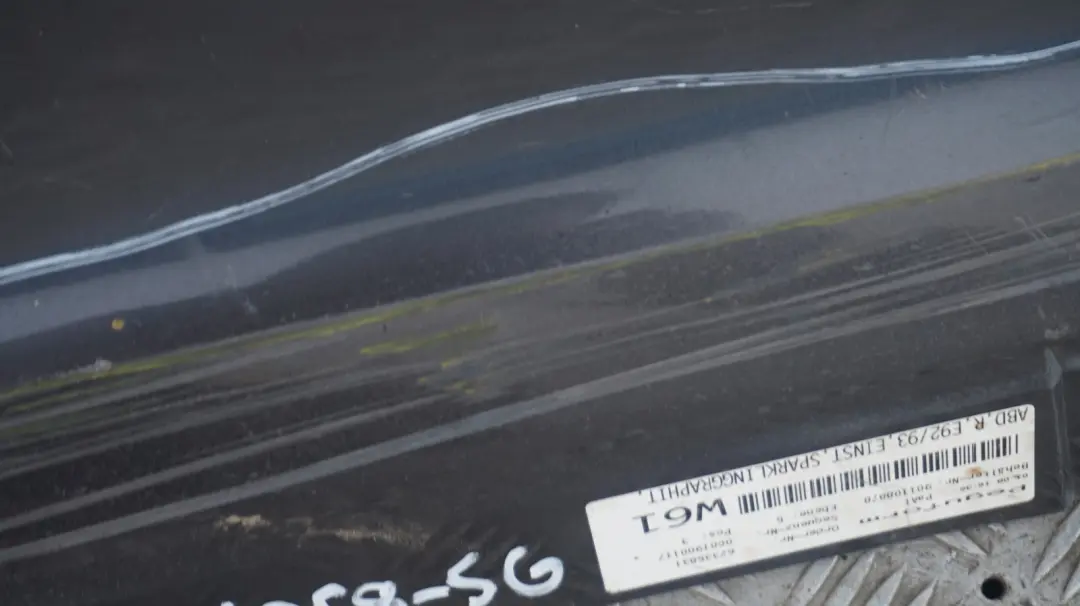 BMW E92 E93 Bas de Porte Peint A Droite Mousseux Graphite - A22 - SKU 0034058-SG - Numéro de pièce 0034058