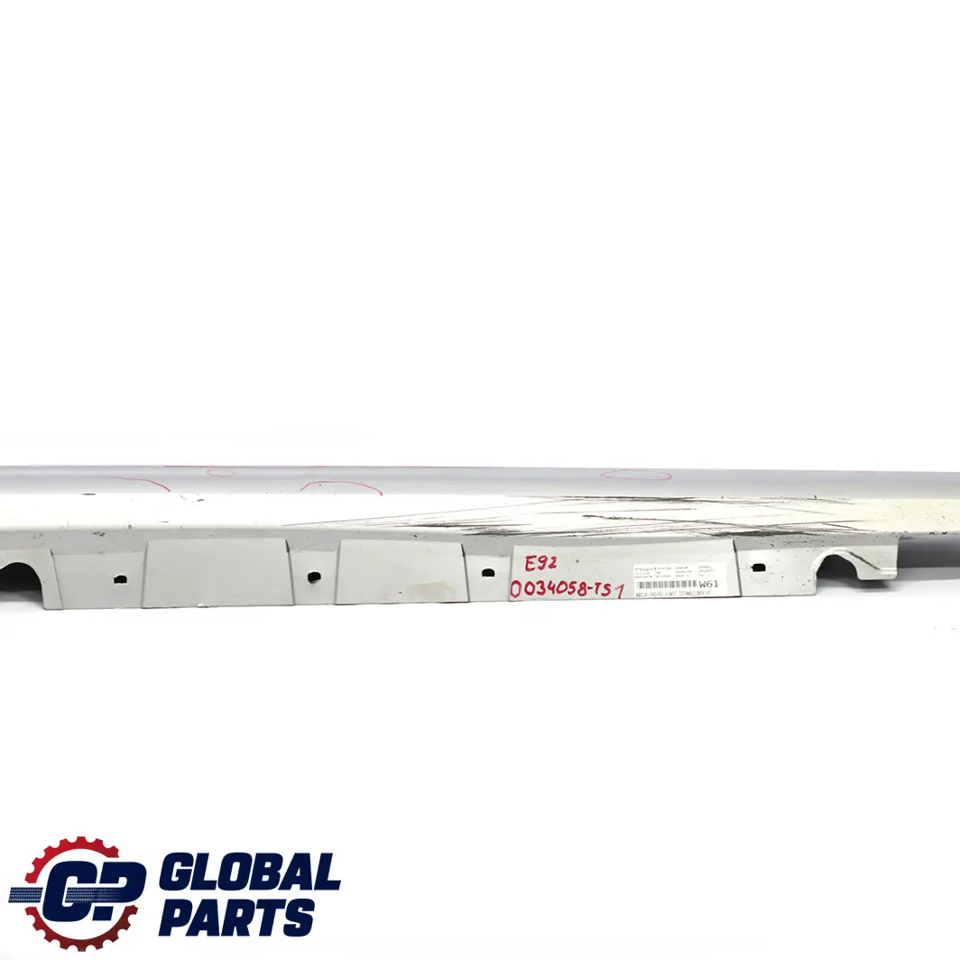 BMW 3 E92 E93 1 Sill Strip Side Skirt Right O/S Titansilber Titan Silver - 354 - SKU 0034058-TS1 - Part number 0034058