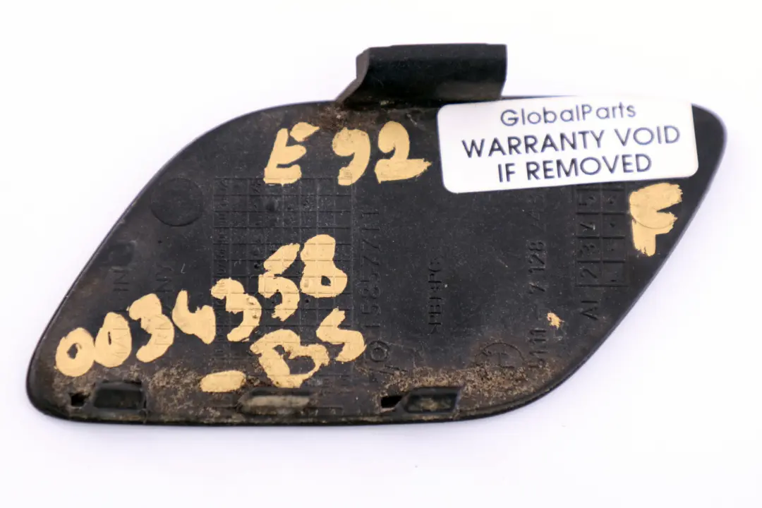 BMW E92 E93 Parachoques Delantero Flap Gancho Remolque Ojo Negro Zafiro 7128243 - SKU 0034358-BS - Número de pieza 0034358