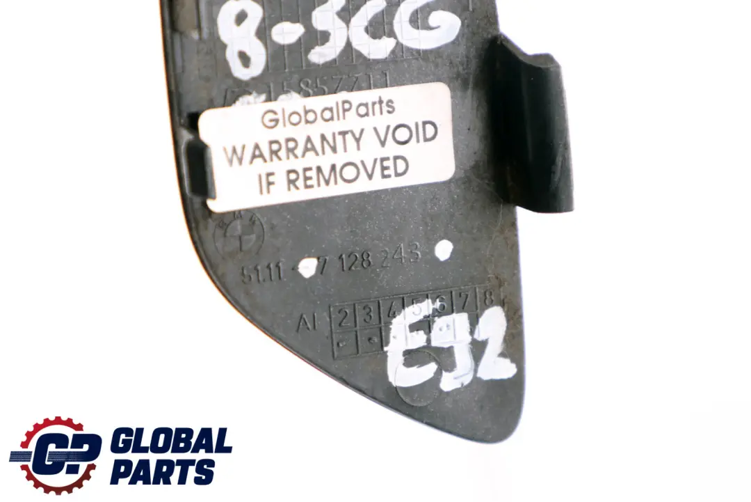 BMW E92 E93 Frontstoßstange Klappe Abschleppöse Abdeckung Spacegrau Grau 7128243 - SKU 0034358-SCG - Teilenummer 0034358