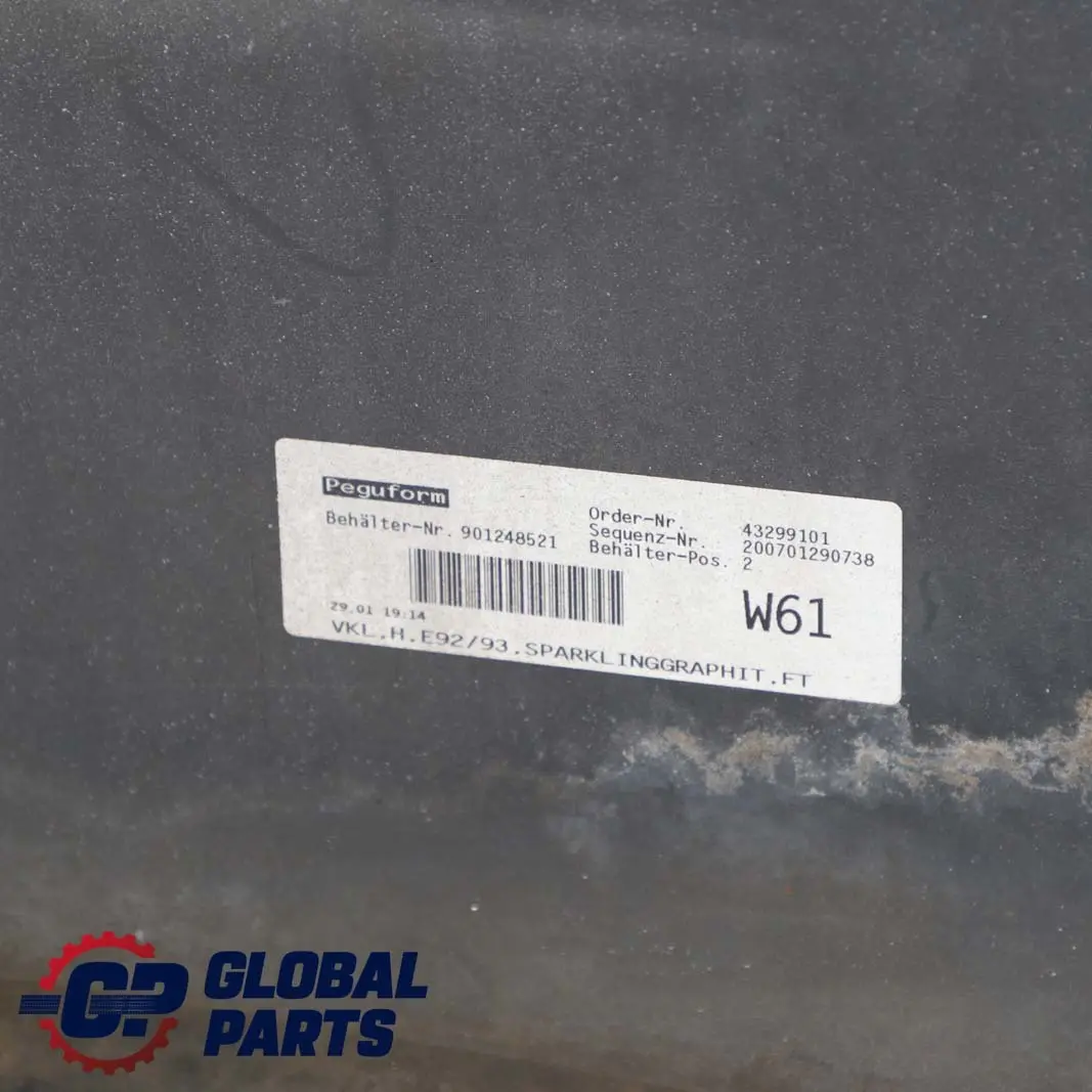 BMW 3 Series E92 E93 3 Rear Bumper Panel PDC Sparkling Graphite Metallic - A22 - SKU 0034474-SG3 - Part number 0034474