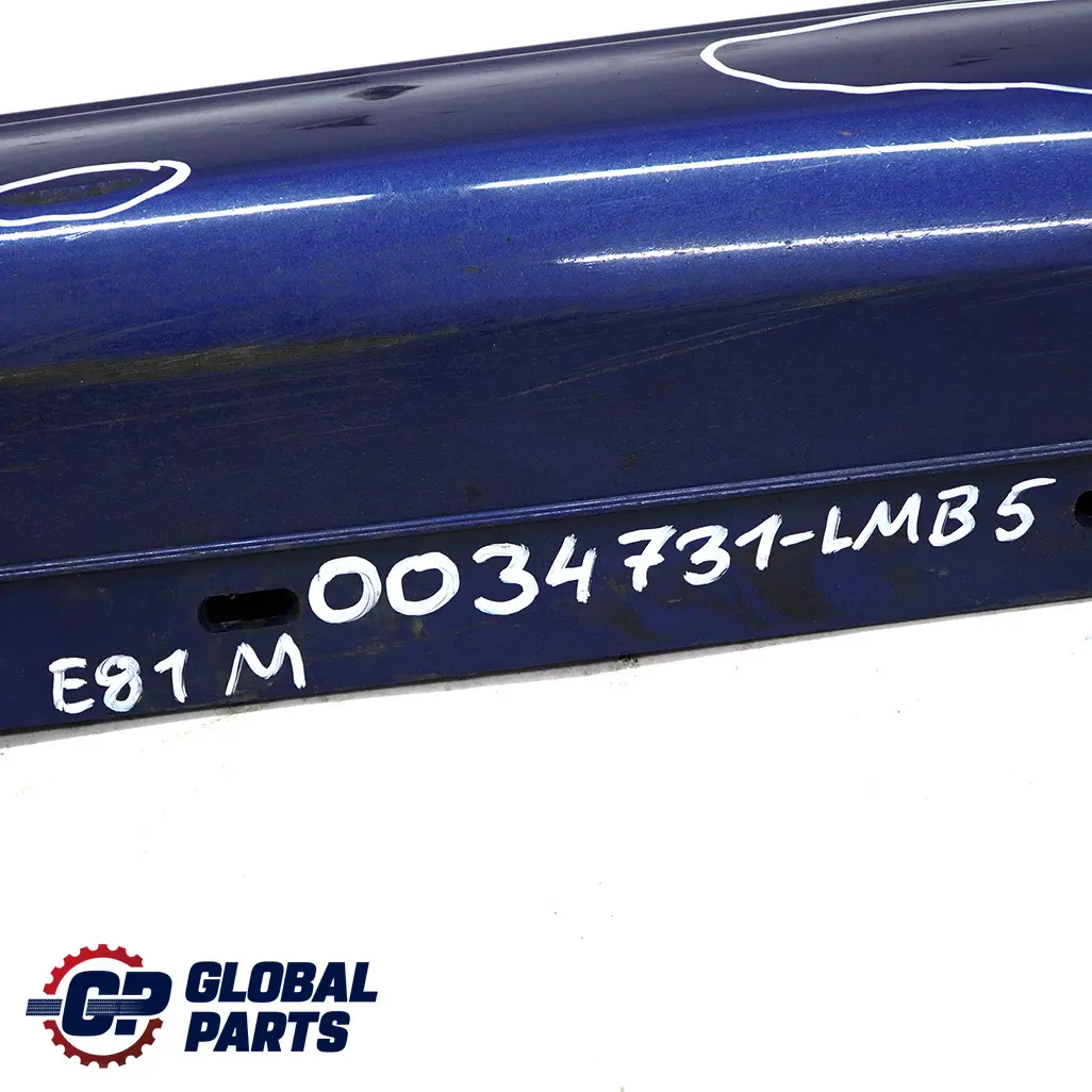 BMW 1 E81 E82 E88 5 M Sport Schwellerleiste Blende Links Le Mans Blau - 381 - SKU 0034731-LMB5 - Teilenummer 0034731