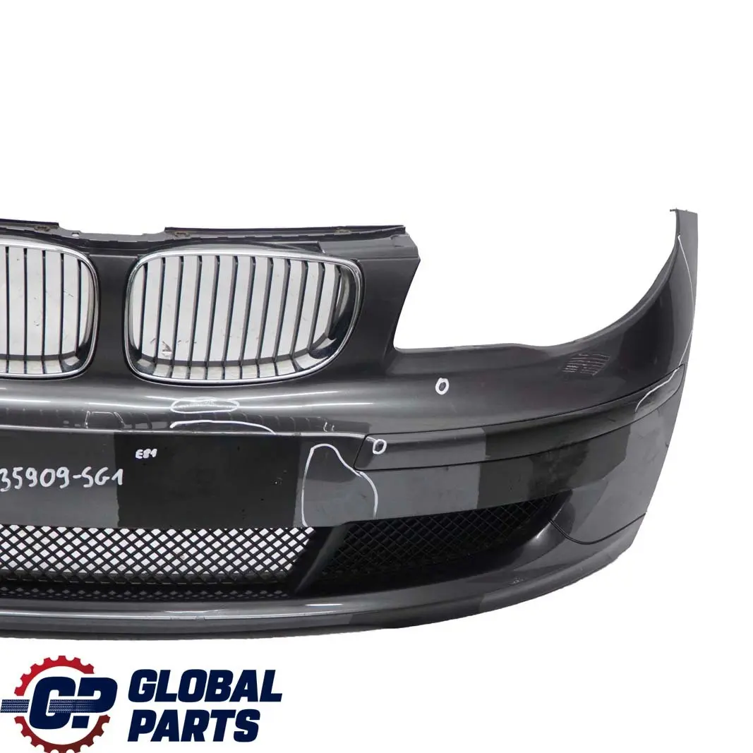 BMW 1 E81 E87 LCI 1 Complete Front Bumper Trim Panel Sparkling Graphite - A22 - SKU 0035909-SG1 - Part number 0035909