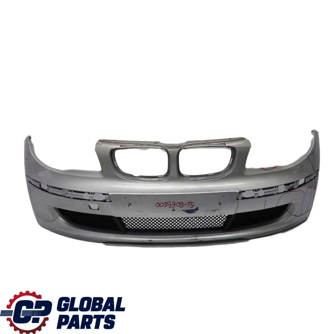 Complete Front Bumper Trim Panel Titansilber Silver to BMW 1 Series E81 E87 LCI with Part number 0035909 BMW 1 Series E81 E87 LCI Complete Front Bumper Trim Panel Titansilber Silver - SKU 0035909-TS - Part number 0035909