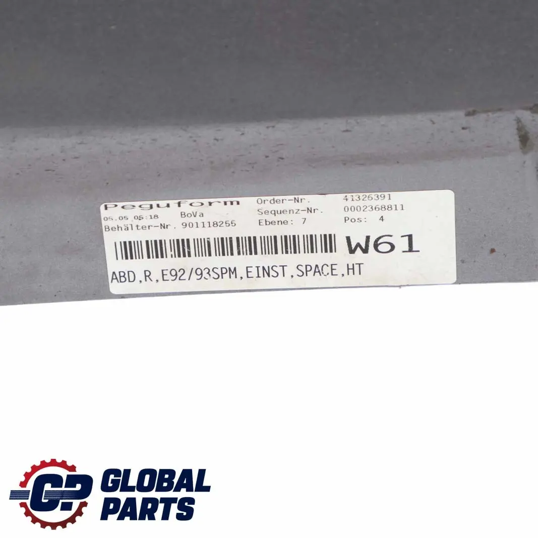 BMW 3 Series E92 E93 M Sport Sill Strip Side Skirt Right O/S Spacegrau Grey - SKU 0036124-SCG - Part number 36124