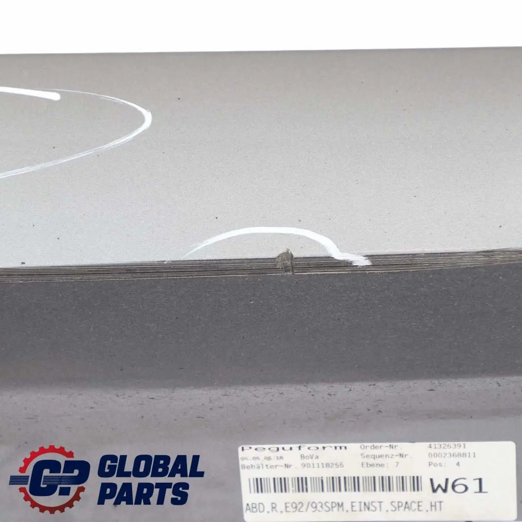 Sill Strip Side Skirt Right O/S Spacegrau Grey to BMW 3 Series E92 E93 M Sport with Part number 36124 BMW 3 Series E92 E93 M Sport Sill Strip Side Skirt Right O/S Spacegrau Grey - SKU 0036124-SCG - Part number 36124