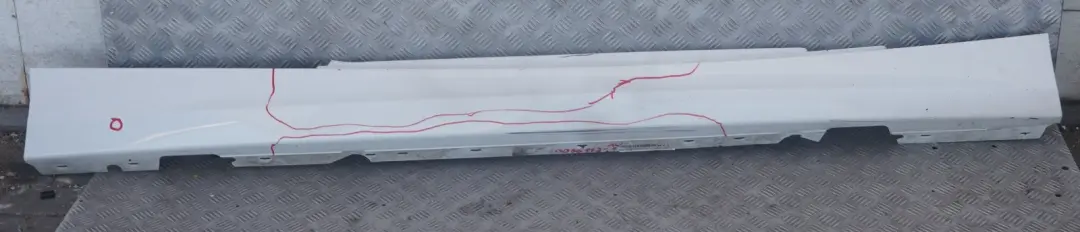 Sill Strip Side Skirt Right O/S Alpinweiss White to BMW 1 Series 1 E81 E82 E88 with Part number 0036142 BMW 1 Series 1 E81 E82 E88 Sill Strip Side Skirt Right O/S Alpinweiss White - SKU 0036142-AW1 - Part number 0036142