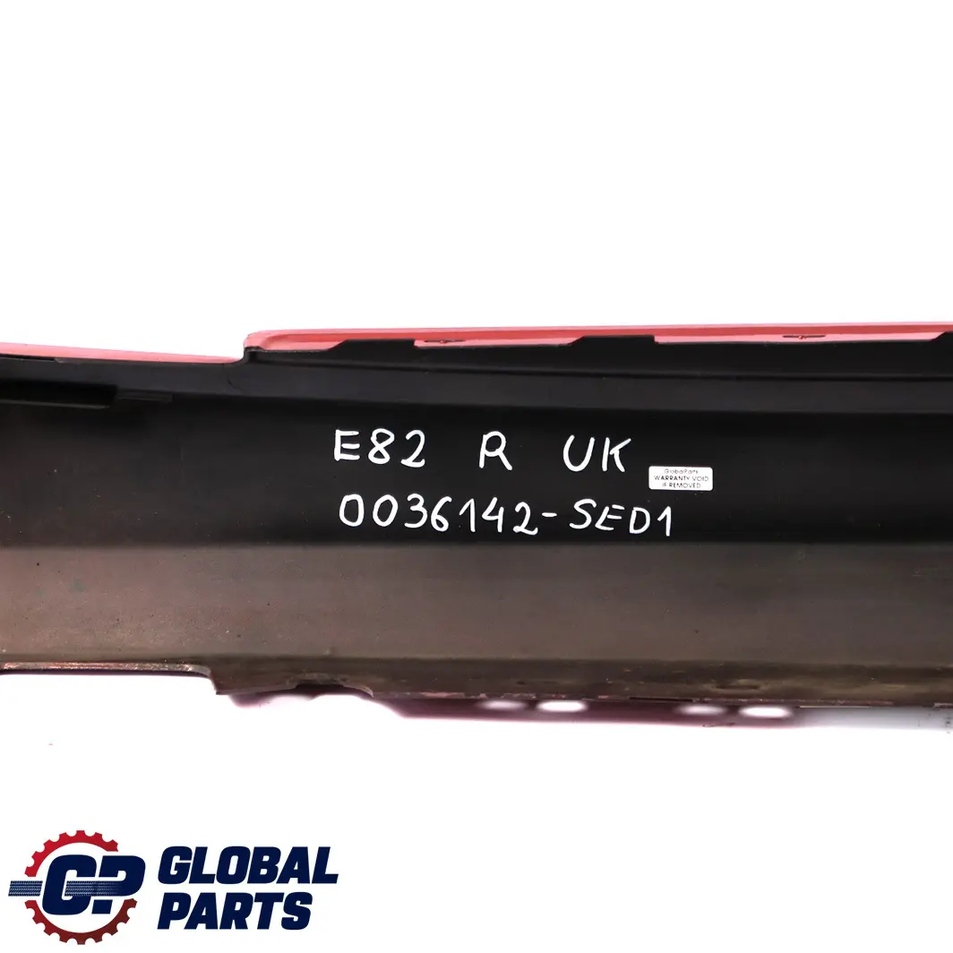 Sill Strip Side Skirt Right O/S Sedonarot Red to BMW 1 Series E81 E82 E88 Cover with Part number 0036142 BMW 1 Series E81 E82 E88 Cover Sill Strip Side Skirt Right O/S Sedonarot Red - SKU 0036142-SED1 - Part number 0036142