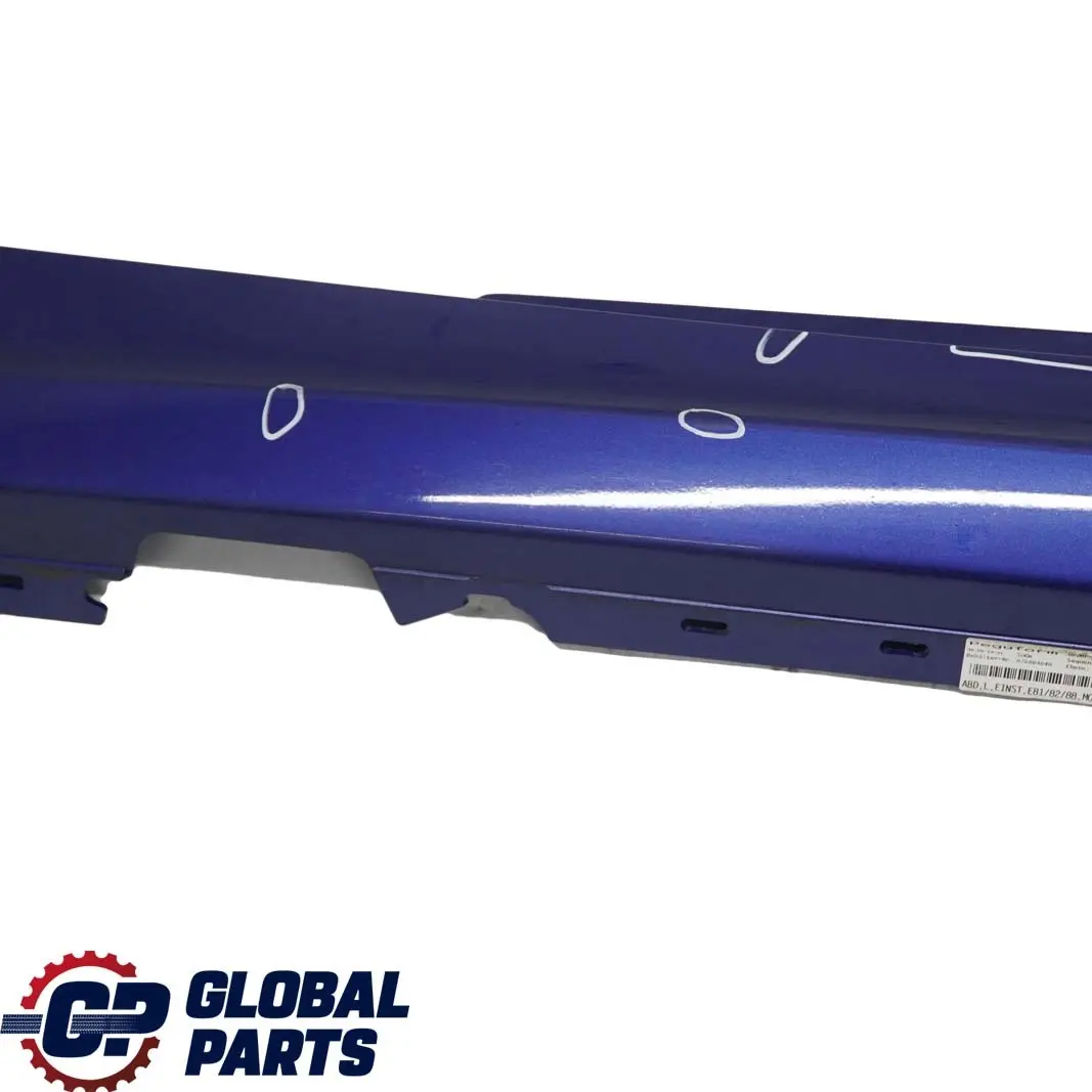 Sill Strip Faldon Lateral Izquierdo Montegoblau Azul - A51 para BMW E81 E82 E88 2 con número de pieza 0036143 BMW E81 E82 E88 2 Sill Strip Faldon Lateral Izquierdo Montegoblau Azul - A51 - SKU 0036143-MTB2 - Número de pieza 0036143