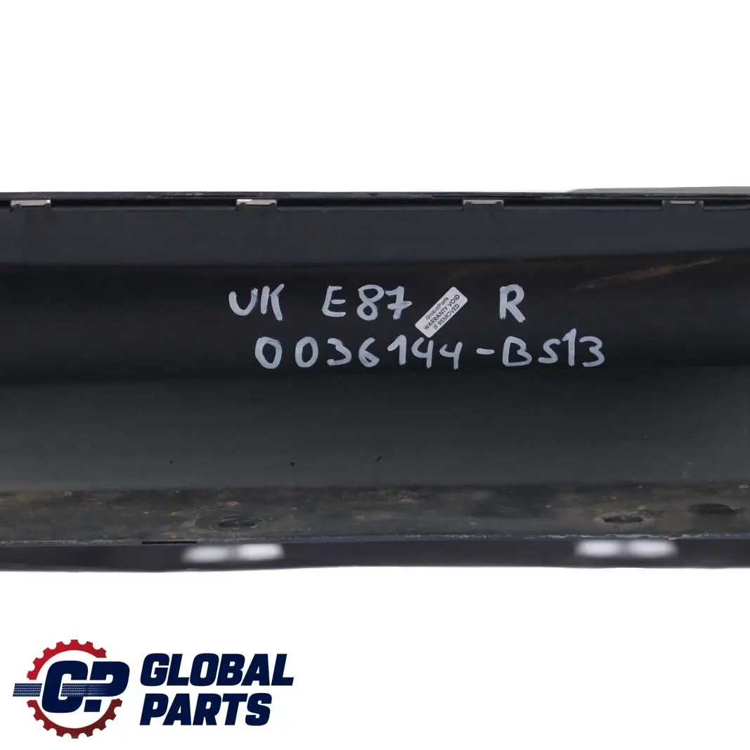 Sill Strip Side Skirt Right O/S Black Sapphire Metallic to BMW E87 LCI E87N Cover with Part number 0036144 BMW E87 LCI E87N Cover Sill Strip Side Skirt Right O/S Black Sapphire Metallic - SKU 0036144-BS13 - Part number 0036144