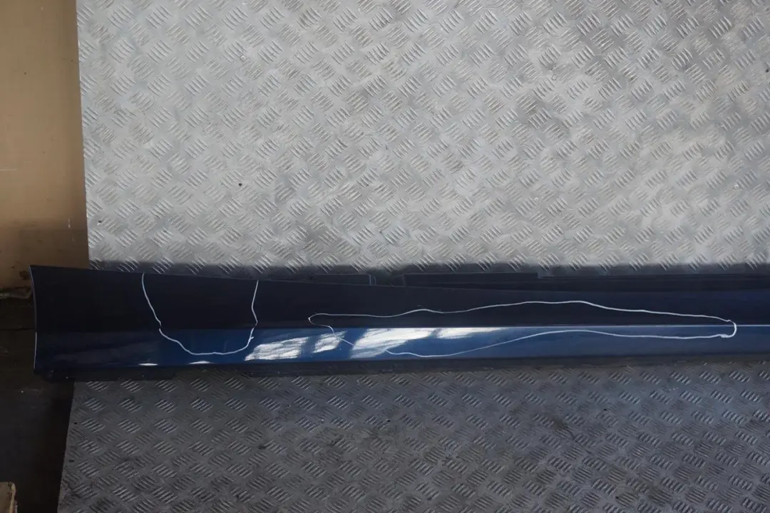 BMW 1 E87 LCI Schwellerleiste Blende Schweller Rechts Tiefseeblau Blau - A76 - SKU 0036144-DSB - Teilenummer 0036144