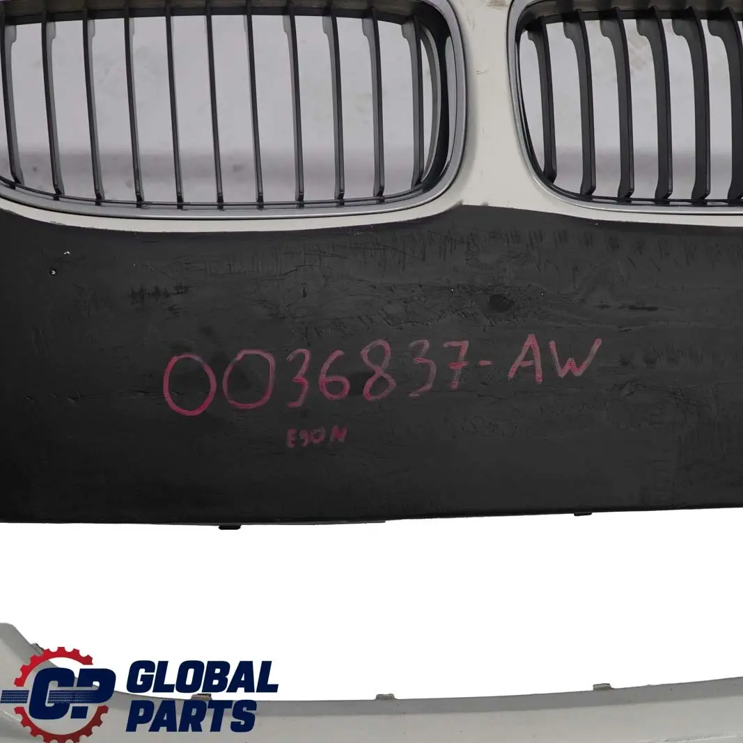 BMW E90 E91 LCI Front Bumper Trim Panel Complete Alpinweiss 3 White - 300 - SKU 0036837-AW - Part number 0036838