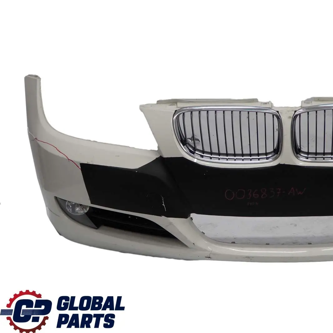 Front Bumper Trim Panel Complete Alpinweiss 3 White - 300 to BMW E90 E91 LCI with Part number 0036838 BMW E90 E91 LCI Front Bumper Trim Panel Complete Alpinweiss 3 White - 300 - SKU 0036837-AW - Part number 0036838