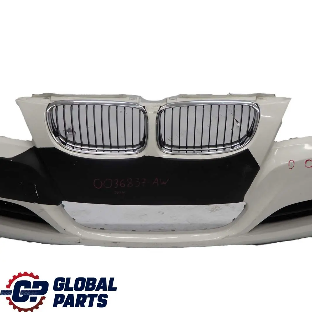 Front Bumper Trim Panel Complete Alpinweiss 3 White - 300 to BMW E90 E91 LCI with Part number 0036838 BMW E90 E91 LCI Front Bumper Trim Panel Complete Alpinweiss 3 White - 300 - SKU 0036837-AW - Part number 0036838
