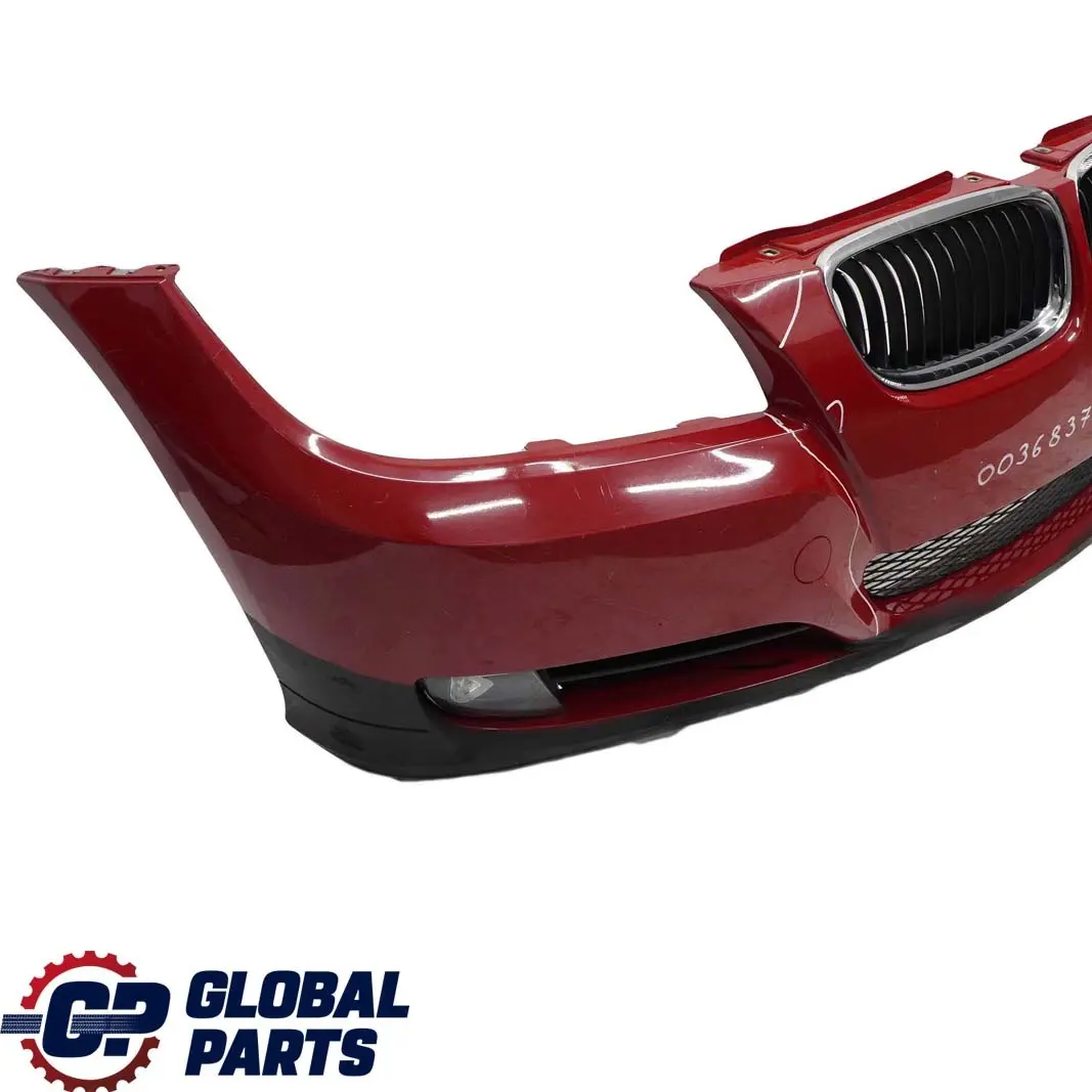 BMW 3 E90 E91 LCI Front Bumper Trim Panel Complete Karmesinrot Crimson Red A61 - SKU 0036837-KAR - Part number 0036838