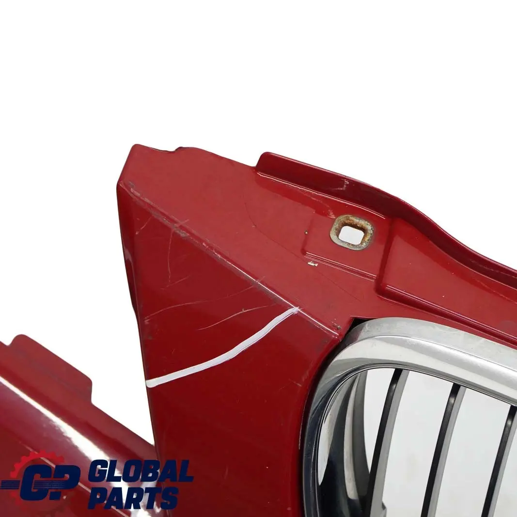 BMW 3 E90 E91 LCI Front Bumper Trim Panel Complete Karmesinrot Crimson Red A61 - SKU 0036837-KAR - Part number 0036838