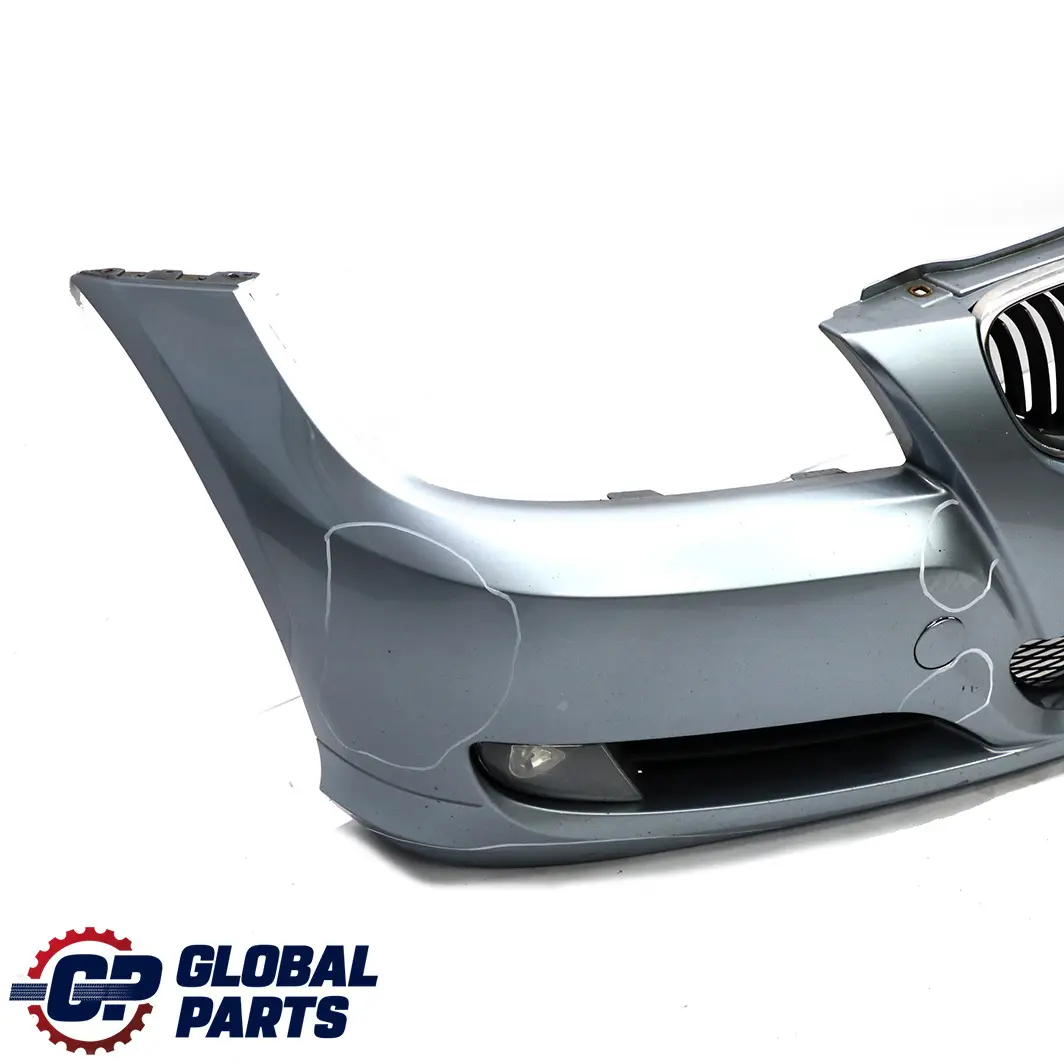 BMW 3 E90 E91 LCI Front Bumper Trim Panel Complete Bluewater Metallic - 896 - SKU 0036837-WB - Part number 0036838