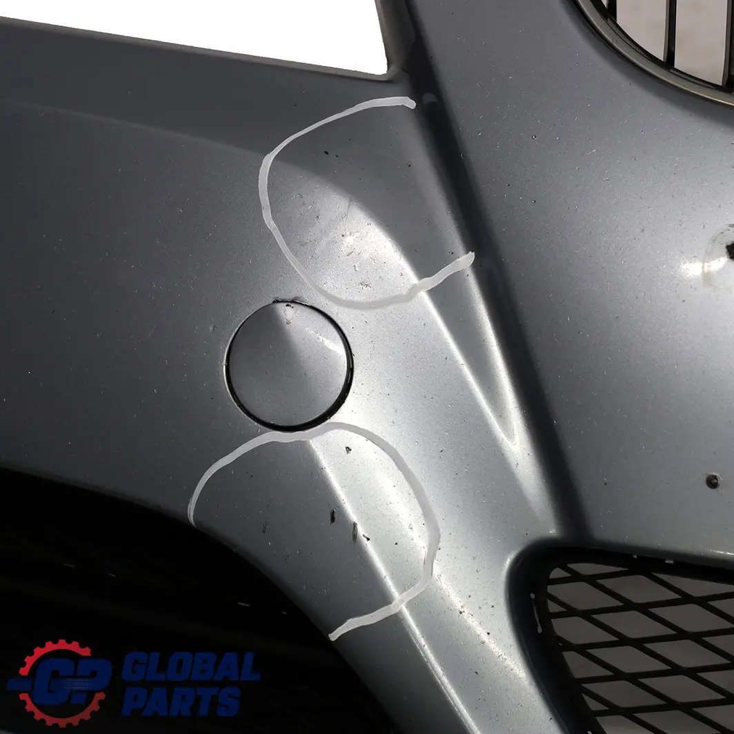 BMW 3 E90 E91 LCI Front Bumper Trim Panel Complete Bluewater Metallic - 896 - SKU 0036837-WB - Part number 0036838