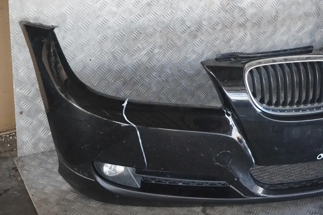 BMW 3 E90 E91 LCI Front Bumper Trim Panel Complete Black Sapphire - 475 - SKU 0036838-BS1 - Part number 0036838