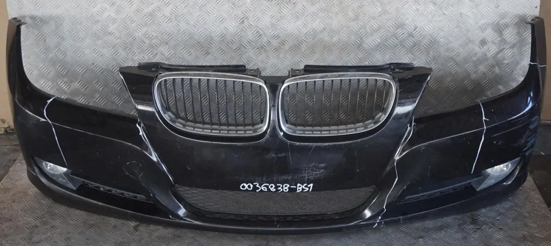 Front Bumper Trim Panel Complete Black Sapphire - 475 to BMW 3 E90 E91 LCI with Part number 0036838 BMW 3 E90 E91 LCI Front Bumper Trim Panel Complete Black Sapphire - 475 - SKU 0036838-BS1 - Part number 0036838