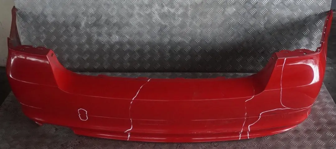 BMW 3 Series E90 LCi Lift Rear Bumper Trim Panel Karmesinrot Crimson Red A61 - SKU 0036874-KAR - Part number 0036874