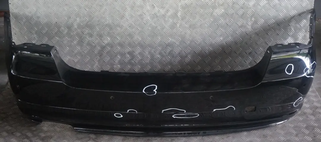 BMW 3 Series E90 LCi Lift Rear Bumper Trim Panel Schwarz 2 Black - 668 - SKU 0036874-SCH - Part number 0036875