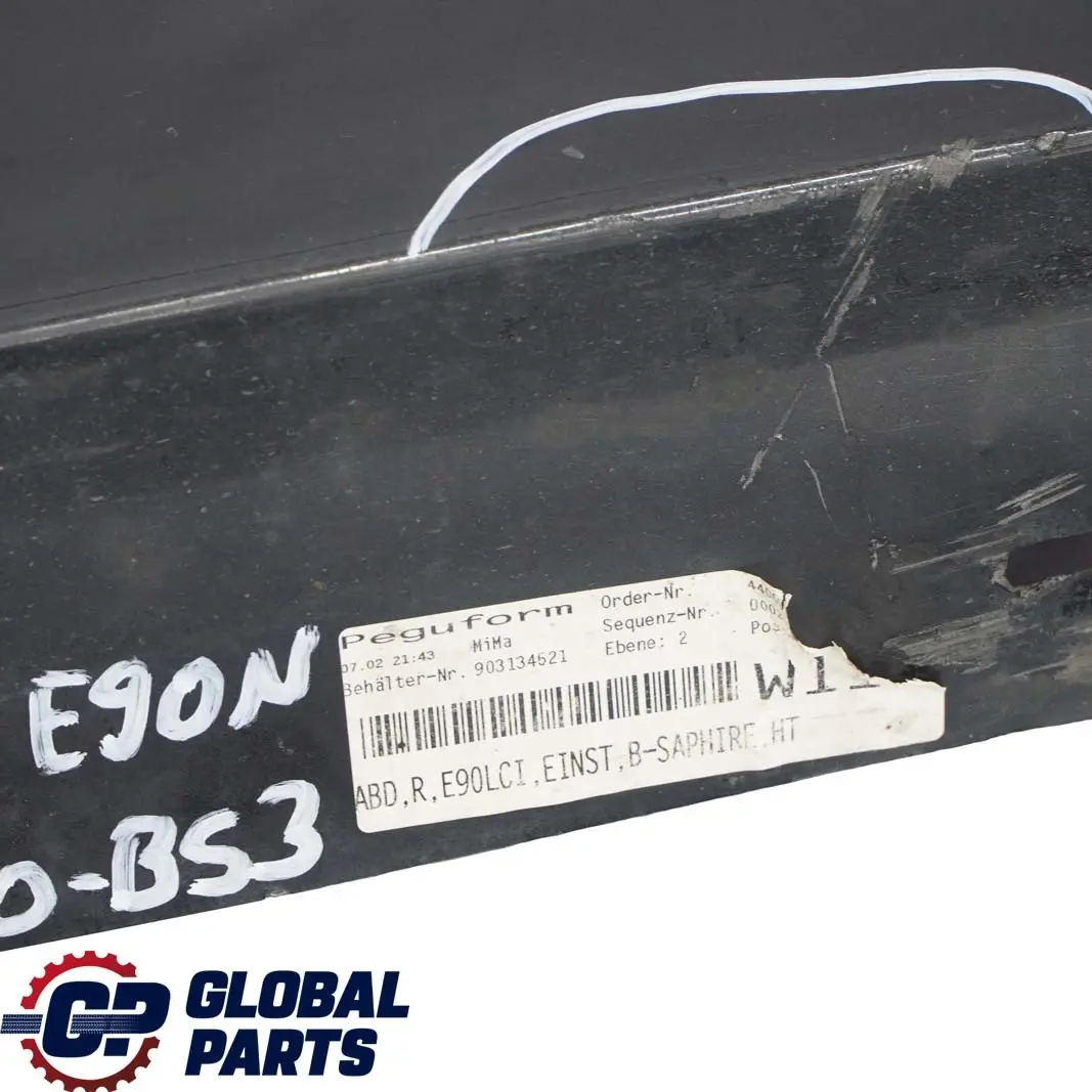 BMW E90 E91 LCI 3 Sill Strip Side Skirt Right Black Sapphire Metallic 475 - SKU 0037060-BS3 - Número de pieza 0037060