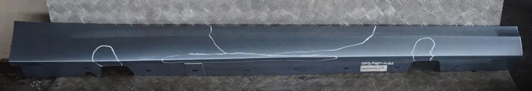 BMW 3 Series E90 E91 LCI 2 Sill Strip Side Skirt Right O/S Bluewater Blue - 896 - SKU 0037060-WB2 - Part number 0037060