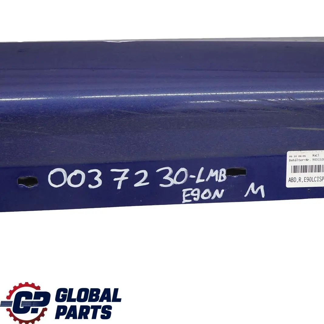 BMW E90 E91 LCI M Sport Bas de Porte Seuil Droite le Mans Bleu 381 - SKU 0037230-LMB - Numéro de pièce 0037230