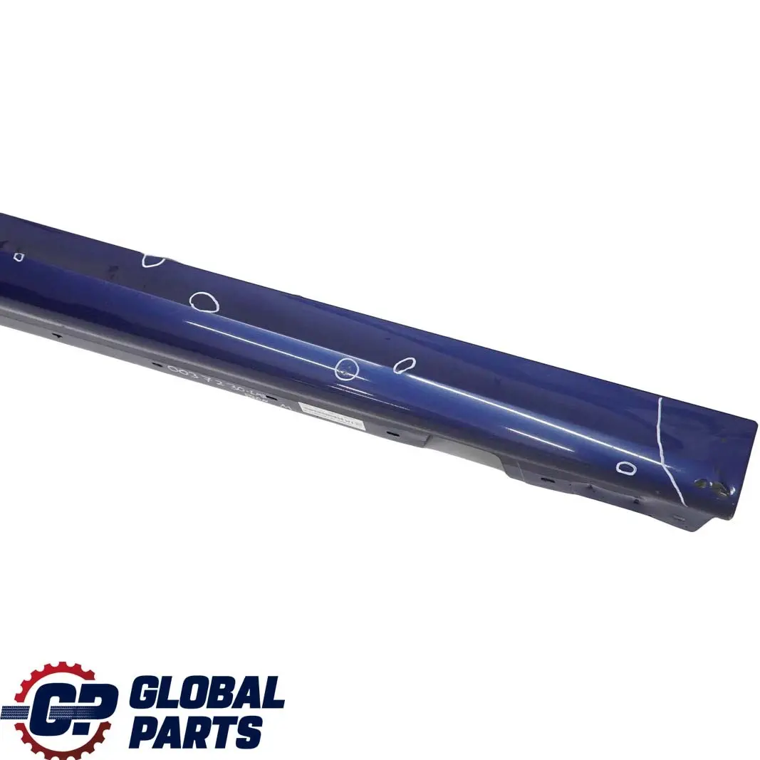 BMW E90 E91 LCI M Sport Listello Portiera Gonna Destra le Mans Blu 381 - SKU 0037230-LMB - Numero di parte 0037230