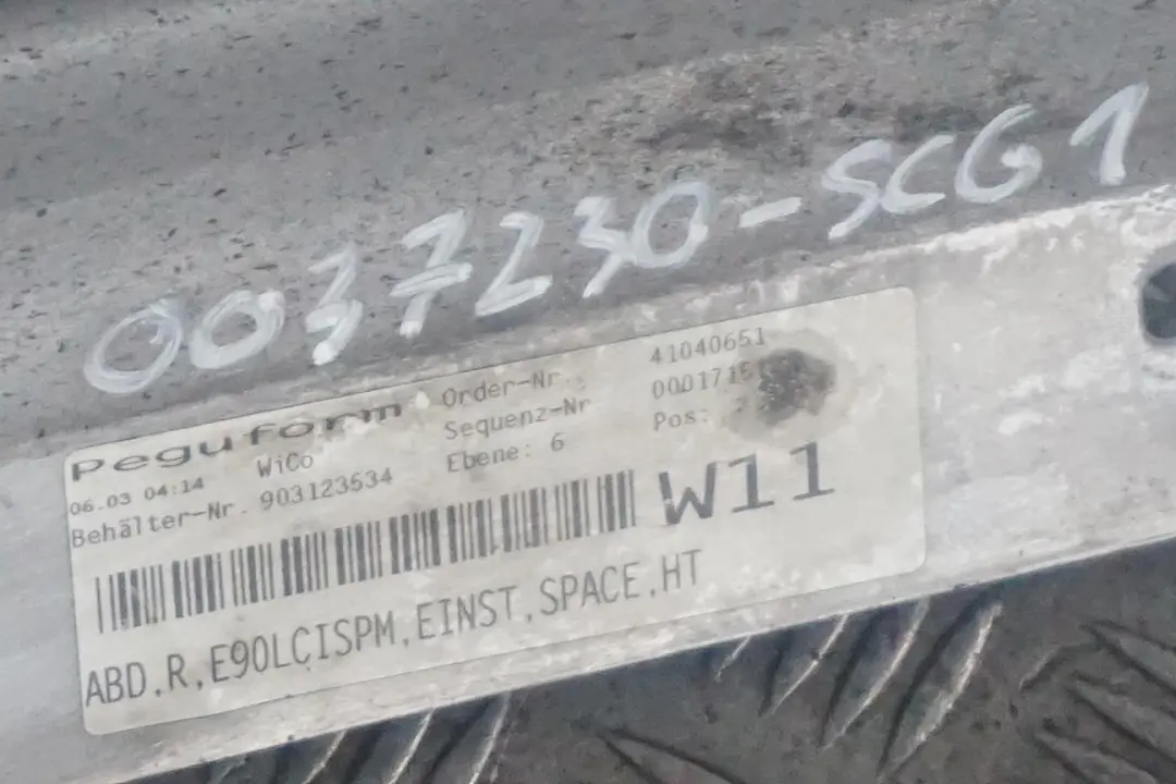 BMW E90 LCI 1 M Sport Sill Strip Faldon Lateral Derecho Spacegrau Gris - SKU 0037230-SCG1 - Número de pieza 0037230