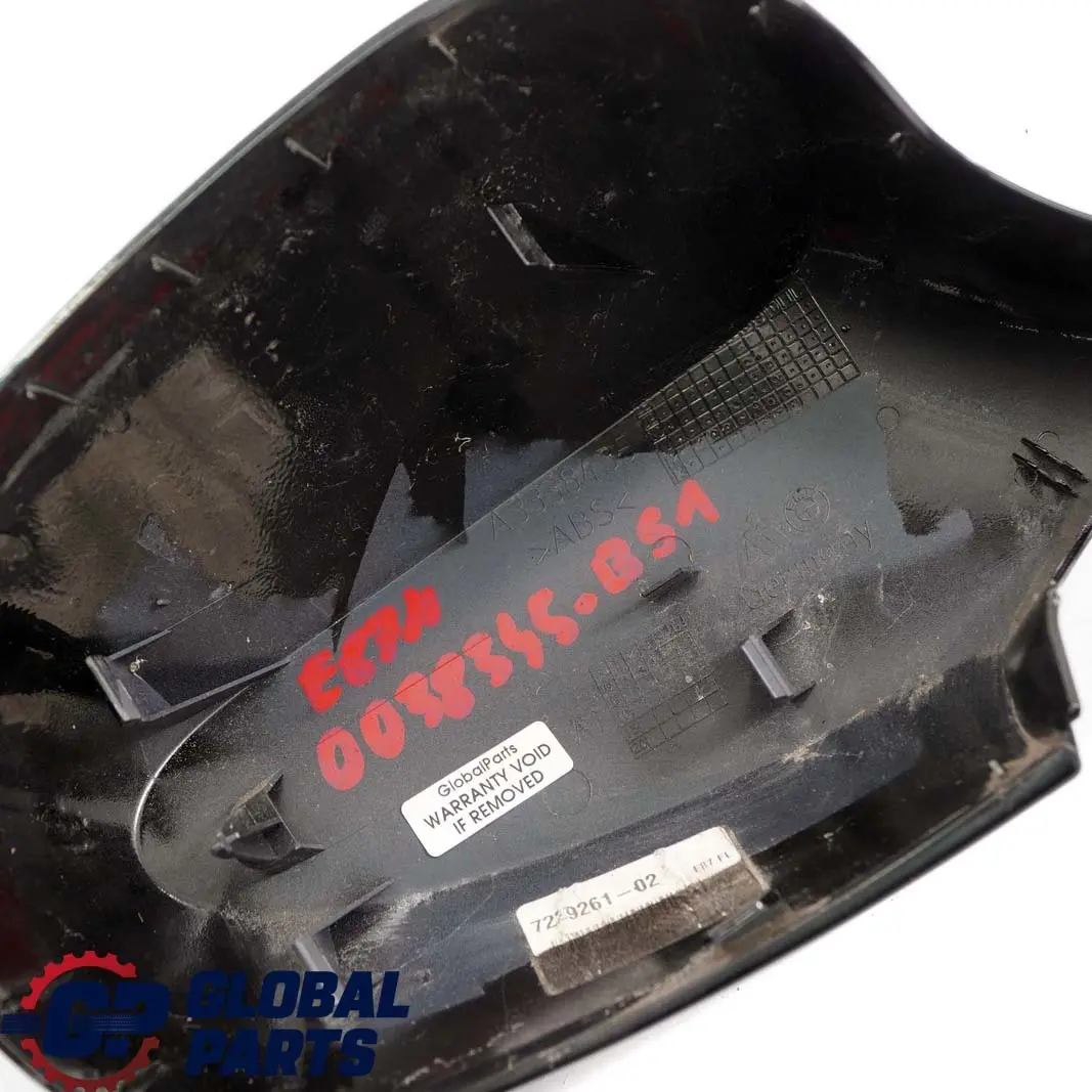 BMW E81 E82 E87N LCI Tapa Carcasa Espejo Retrovisor Izquierdo Negro Zafiro 475 - SKU 0038345-BS1 - Número de pieza 0038345