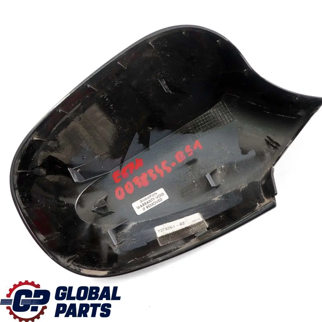 BMW E81 E82 E87N LCI Tapa Carcasa Espejo Retrovisor Izquierdo Negro Zafiro 475 - SKU 0038345-BS1 - Número de pieza 0038345