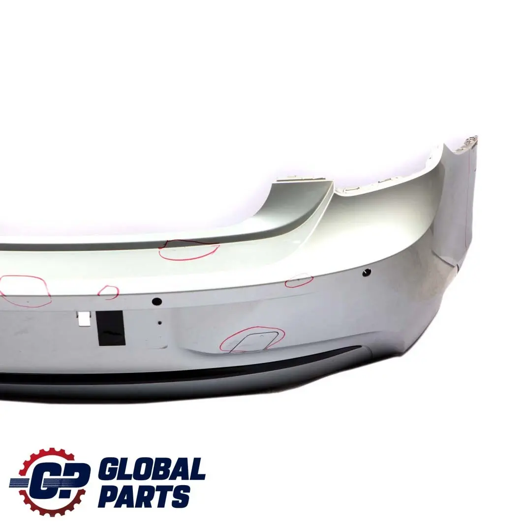 Bumper Trim Panel Glacier Silber Silver Metallic to BMW F20 F21 Sport Line Rear with Part number 0038878 BMW F20 F21 Sport Line Rear Bumper Trim Panel Glacier Silber Silver Metallic - SKU 0038878-GSB - Part number 0038878