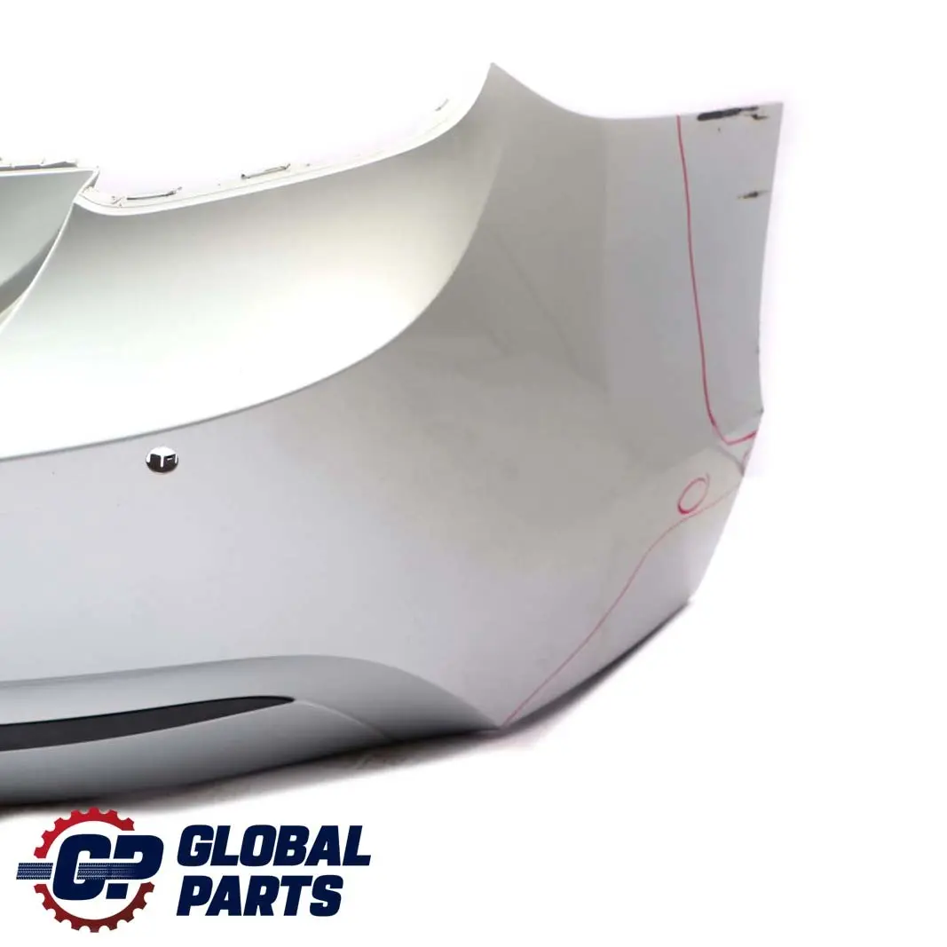 Bumper Trim Panel Glacier Silber Silver Metallic to BMW F20 F21 Sport Line Rear with Part number 0038878 BMW F20 F21 Sport Line Rear Bumper Trim Panel Glacier Silber Silver Metallic - SKU 0038878-GSB - Part number 0038878