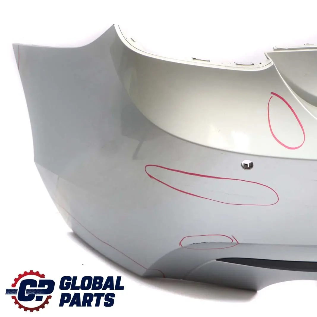 BMW F20 F21 Sport Line Rear Bumper Trim Panel Glacier Silber Silver Metallic - SKU 0038878-GSB - Part number 0038878