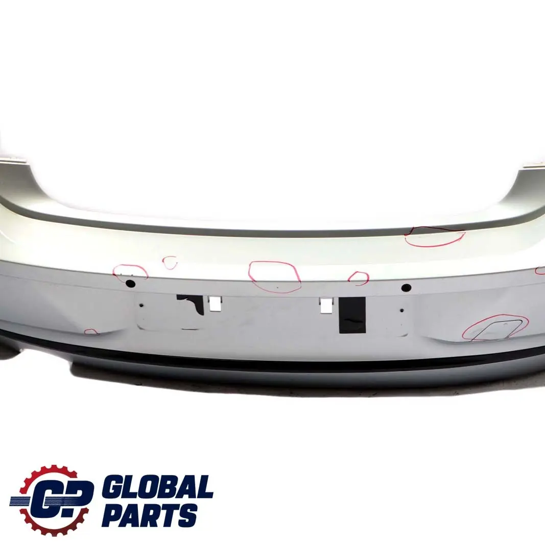 Bumper Trim Panel Glacier Silber Silver Metallic to BMW F20 F21 Sport Line Rear with Part number 0038878 BMW F20 F21 Sport Line Rear Bumper Trim Panel Glacier Silber Silver Metallic - SKU 0038878-GSB - Part number 0038878