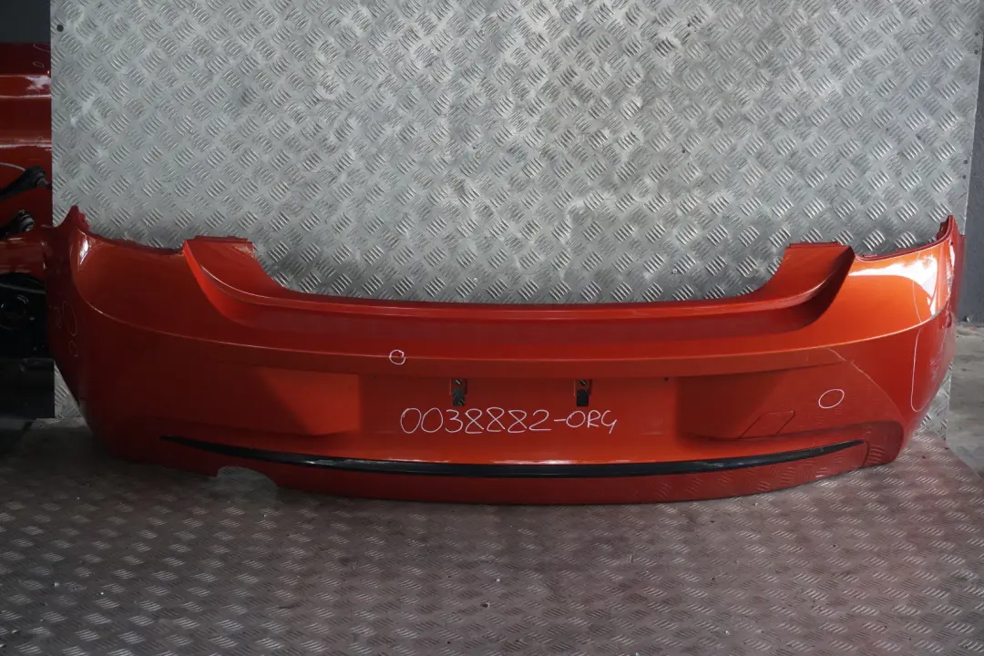 Bumper Trim Panel Valencia Orange Metallic - B44 to BMW 1 Series F20 F21 Rear with Part number 0038882 BMW 1 Series F20 F21 Rear Bumper Trim Panel Valencia Orange Metallic - B44 - SKU 0038882-ORG - Part number 0038882