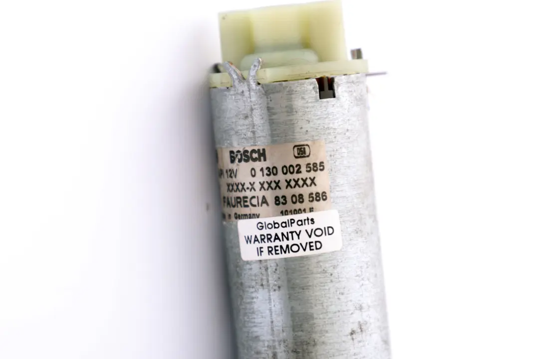 Adjustment Drive Motor Bosch 0 130 002 585 to BMW 7 Series E65 Rear Seat with Part number 0130002585 BMW 7 Series E65 Rear Seat Adjustment Drive Motor Bosch 0 130 002 585 - SKU 130002585 - Part number 0130002585