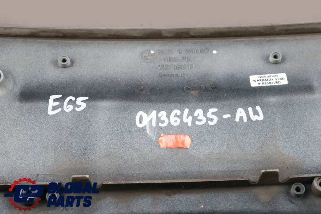 BMW 7 E65 E66 Japan Front Licence Plate Holder Base Alpinweiss Alpine White 300 - SKU 0136435-AW - Part number 0136435