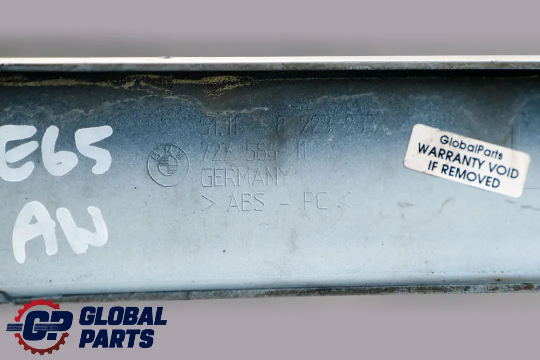 BMW 7 Series E65 E66 Stoßstange Stossleiste Vorne Links Alpinweiss 3 8223233 - SKU 0136458-AW - Teilenummer 0136458