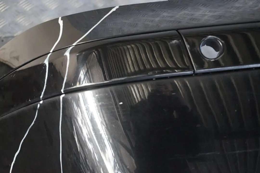 BMW 7 Series E65 E66 E67 Rear Bumper Panel Black Sapphire Metallic - 475 - SKU 0136743-BS - Part number 0136743