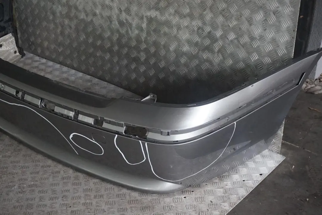 Bumper Trim Panel Sterlinggrau Grey Metallic - 472 to BMW 7 Series E65 E66 Rear with Part number 0136743 BMW 7 Series E65 E66 Rear Bumper Trim Panel Sterlinggrau Grey Metallic - 472 - SKU 0136743-STG - Part number 0136743