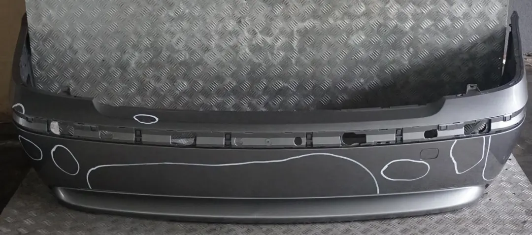 Bumper Trim Panel Sterlinggrau Grey Metallic - 472 to BMW 7 Series E65 E66 Rear with Part number 0136743 BMW 7 Series E65 E66 Rear Bumper Trim Panel Sterlinggrau Grey Metallic - 472 - SKU 0136743-STG - Part number 0136743