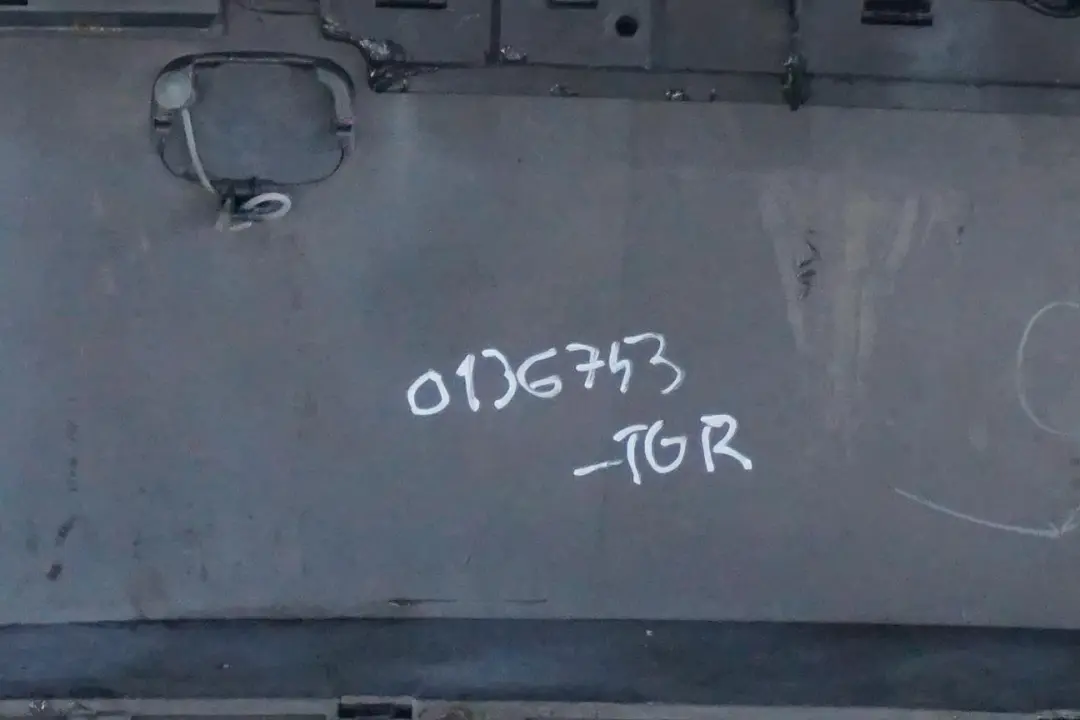 BMW 7 Series E65 E66 Rear Bumper Trim Panel Titangrau II Titan Grey - A36 - SKU 0136743-TGR - Part number 0136743