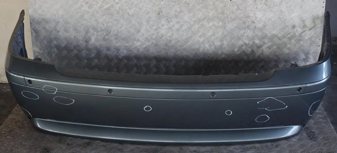 BMW 7 Series E65 E66 Rear Bumper Trim Panel Titangrau II Titan Grey - A36 - SKU 0136743-TGR - Part number 0136743