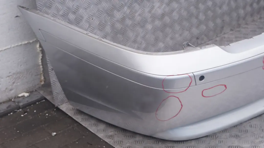 BMW 7 Series E65 E66 E67 Rear Bumper Panel Titansilber Titan Silber Silver - SKU 0136743-TS - Part number 0136743-TS