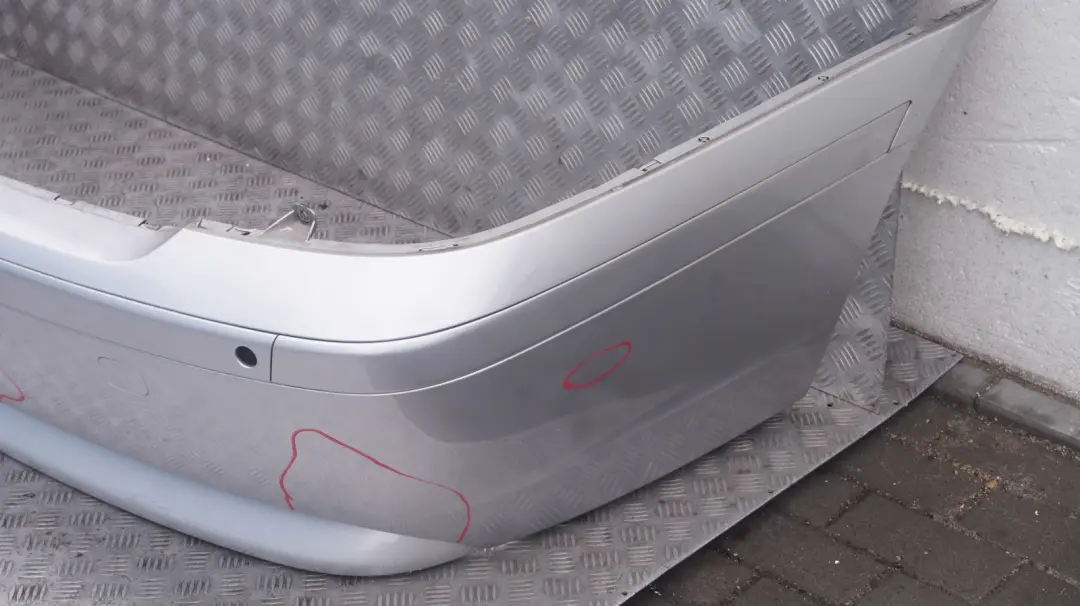 BMW 7 Series E65 E66 E67 Rear Bumper Panel Titansilber Titan Silber Silver - SKU 0136743-TS - Part number 0136743-TS