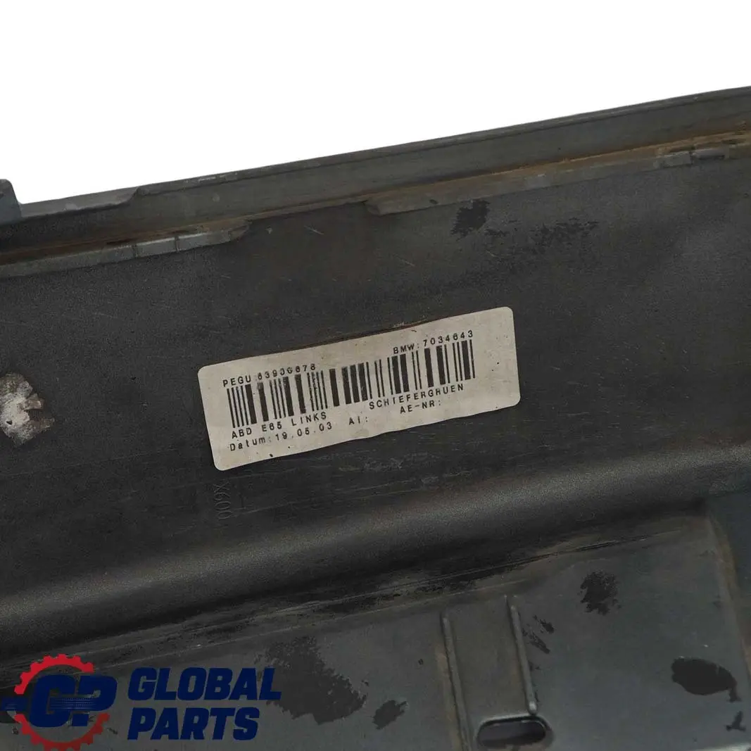 Faldon Cubre umbral De puertaBMW E65 Izquierda Schiefergruen Verde Pizarra - 449 - SKU 0140037-SGM - Número de pieza 0140037